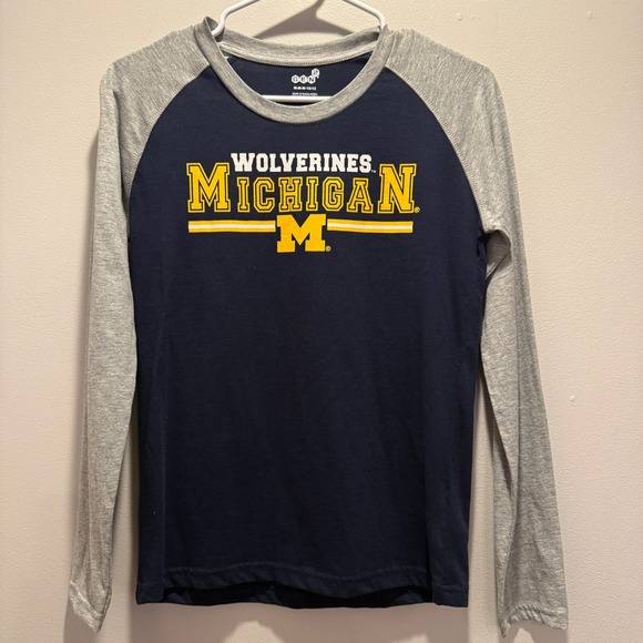 Michigan Wolverines Youth Size 10/12 Long Sleeve Tee NWT - Picture 1 of 6